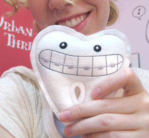 Completed Tooth Fairy Pillow project, featuring Smile - Braces (Tooth Fairy Pillow) design