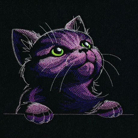 Cat machine embroidery design