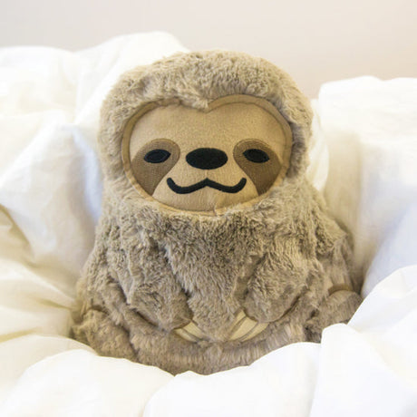 finished machine embroidered sloth plush critter