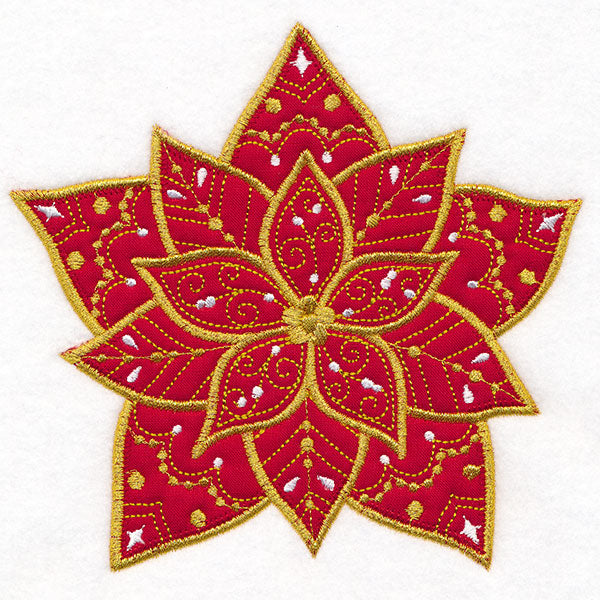 Gilded & Glam Christmas Poinsettia (Applique)