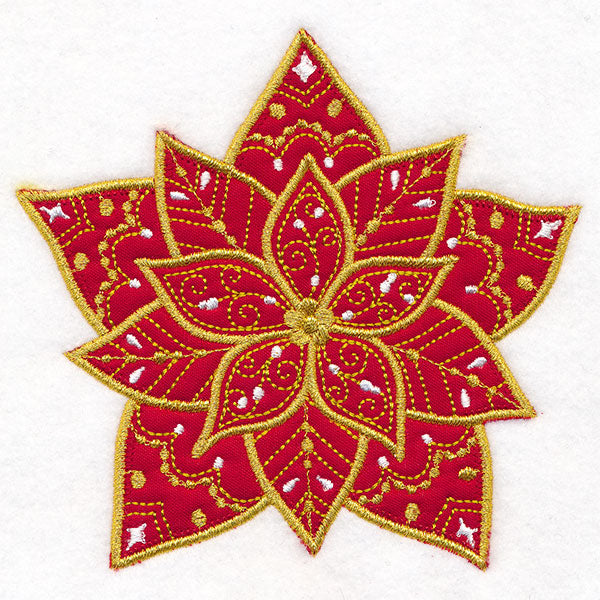 Gilded & Glam Christmas Poinsettia (Applique)