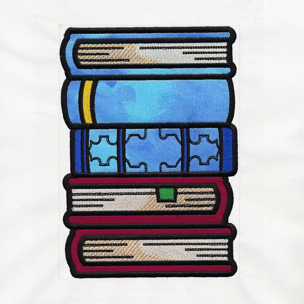 Book Stack Buddies (Applique) - Books 3