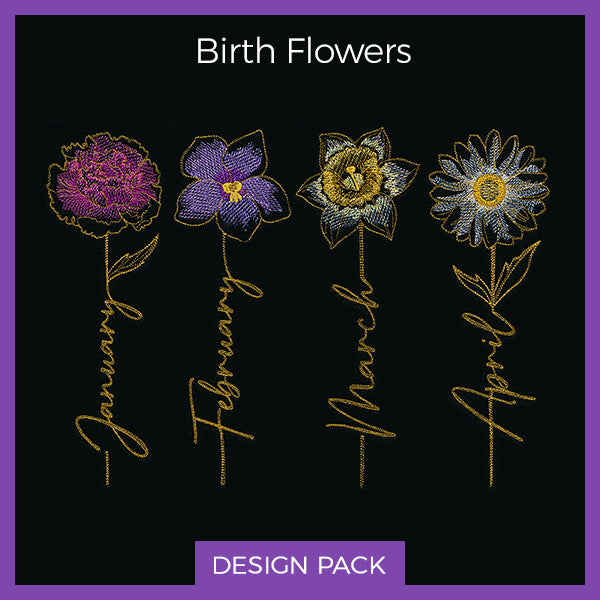 A Birth Flowers Design Pack
