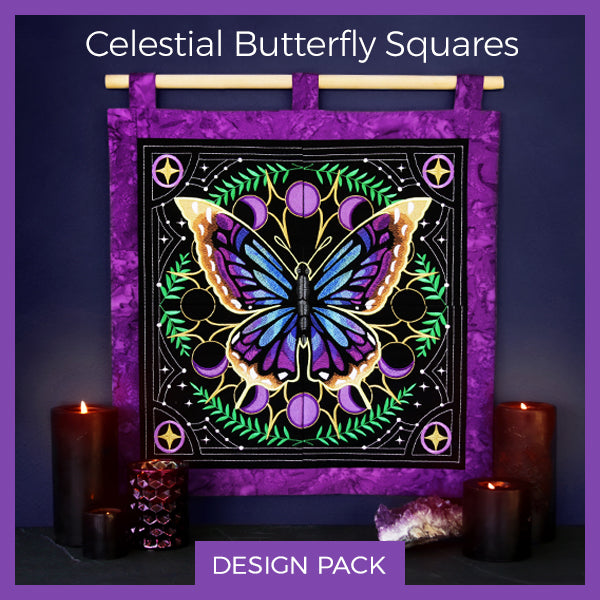 A Celestial Butterfly Squares Design Pack