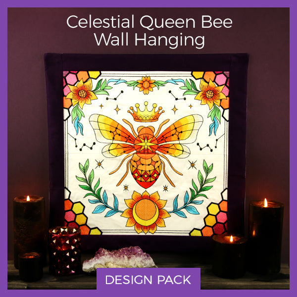 A Celestial Queen Bee Wall Hanging Design Pack