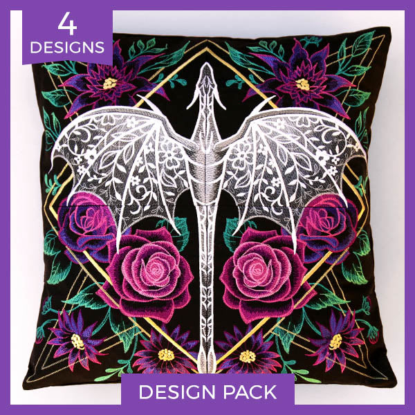 A Dragon & Flowers Panel Scene Design Pack