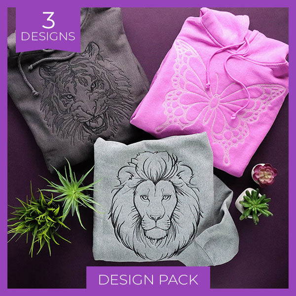 Light Stitch Wildlife Design Pack