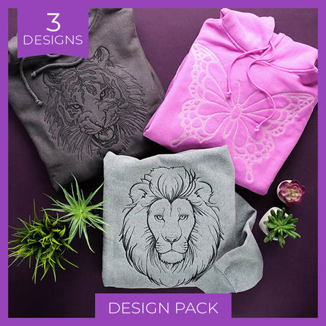 Light Stitch Wildlife Design Pack