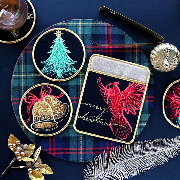 A Festive Flair Christmas Kitchen Set (In-the-Hoop) Design Pack