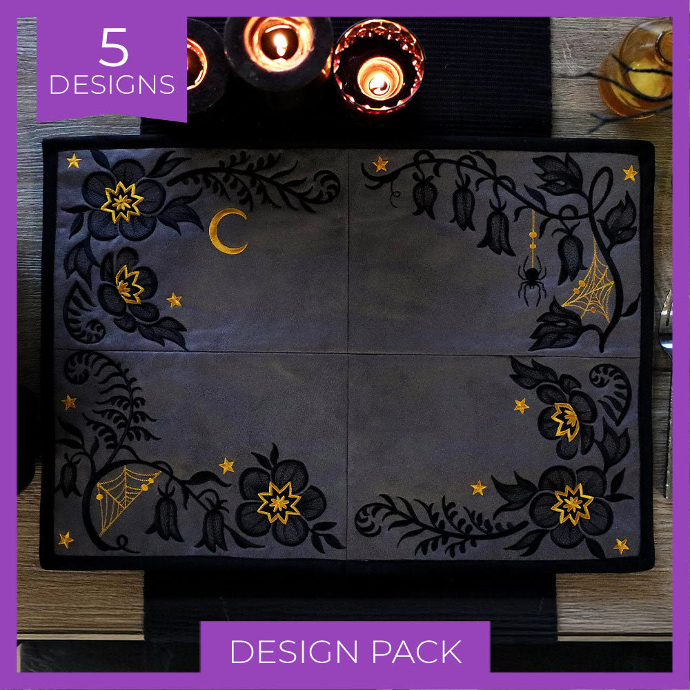 Spooky Floral Corners Design Pack