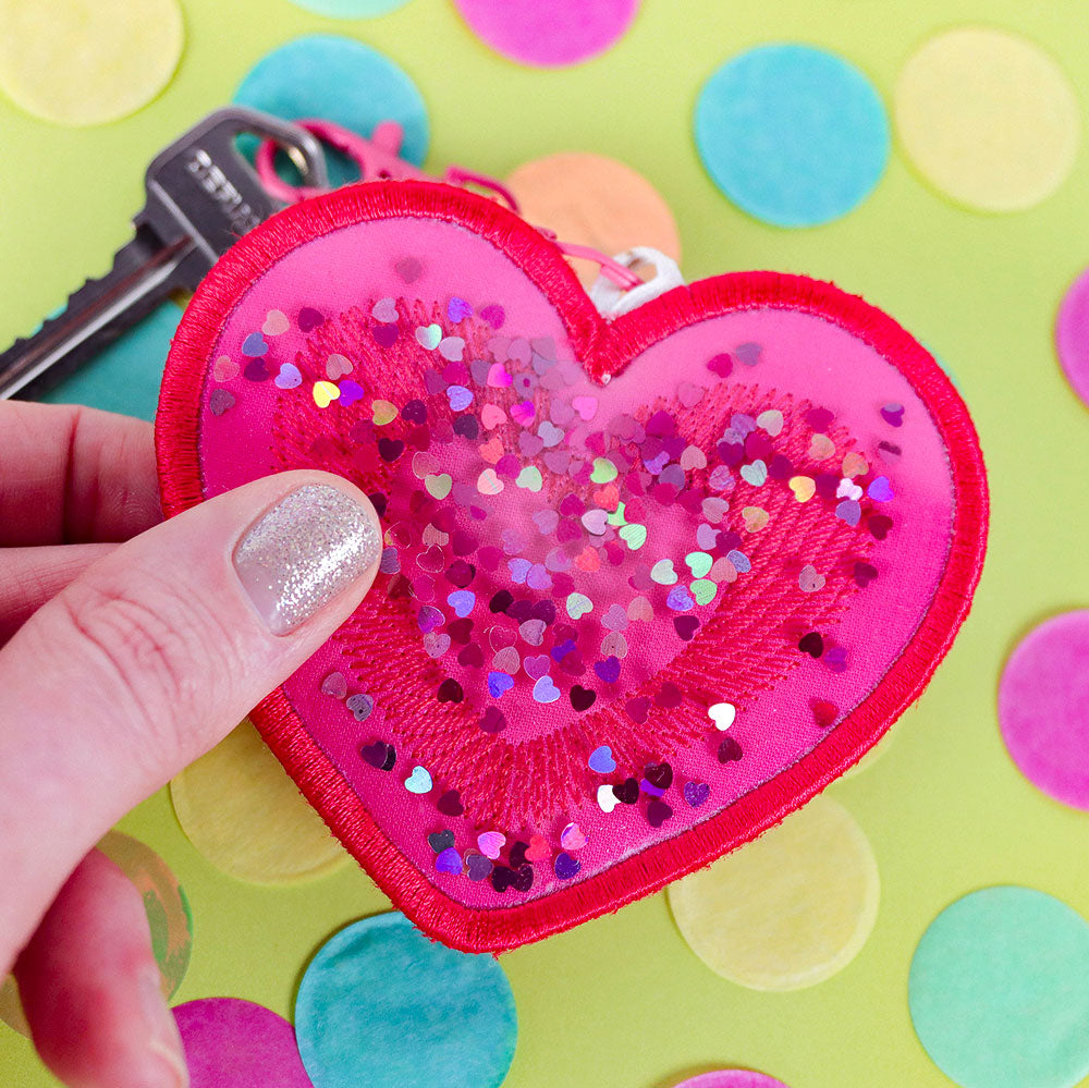 Y2K Glitter Shaker Keychains (In-the-Hoop) Design Pack