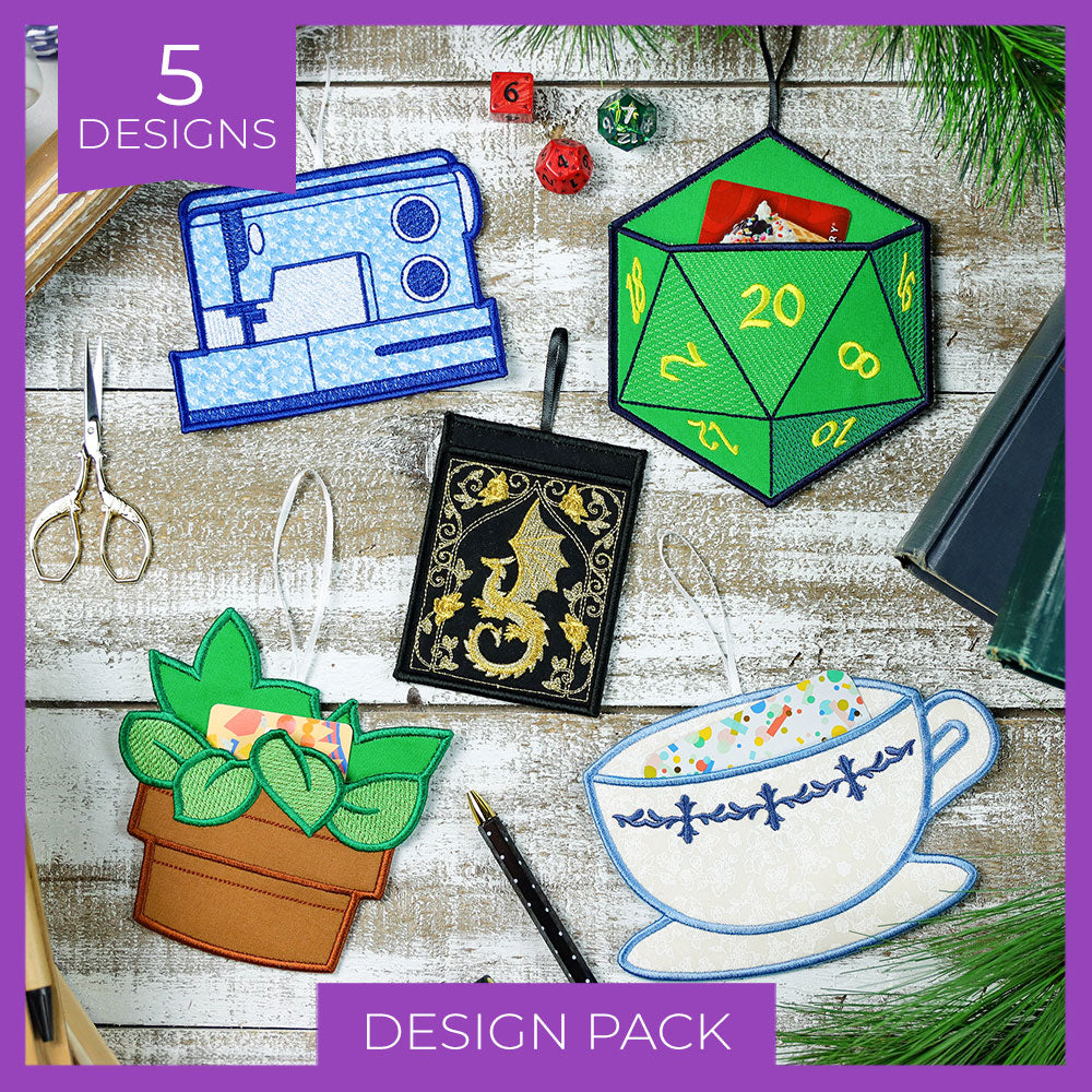 Hobby Gift Card Holders (In-the-Hoop) Design Pack