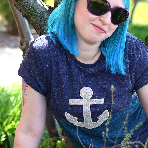 Sea Glass - Anchor (Freestanding Organza)