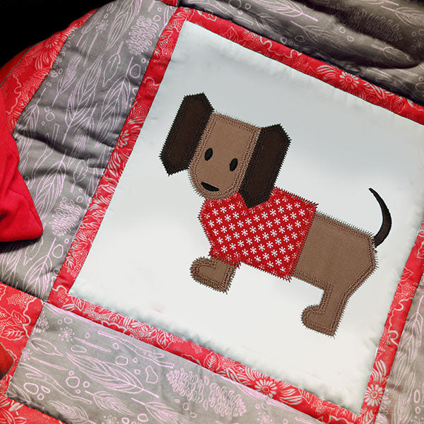 Dachshund Quilt Block (In-the-Hoop)