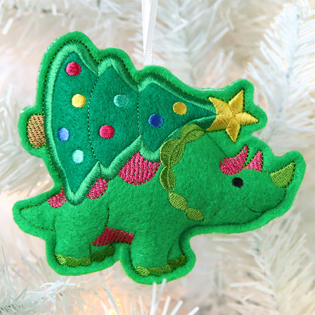 Merry Christmas Tree-ceratops (In-the-Hoop)
