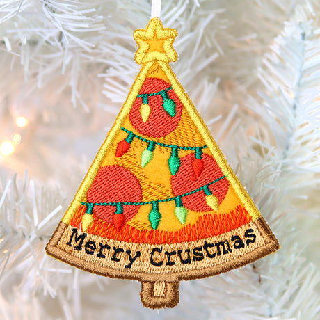 Merry Crustmas Pizza Tree (Ornament)