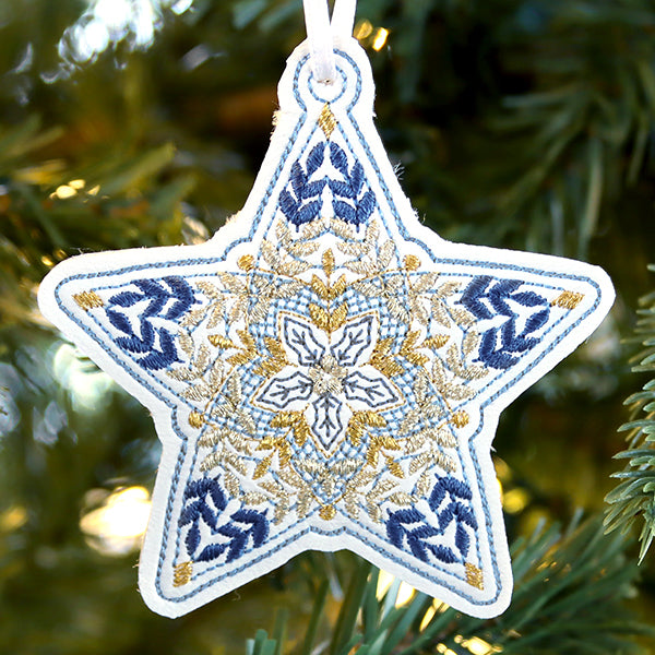 Glistening Ornament - Star (In-the-Hoop)