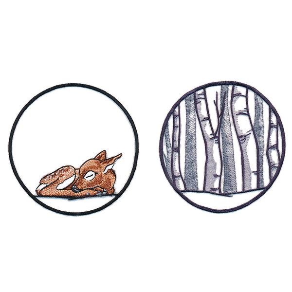 Winter Woodland Fawn Shadowbox (Organza)