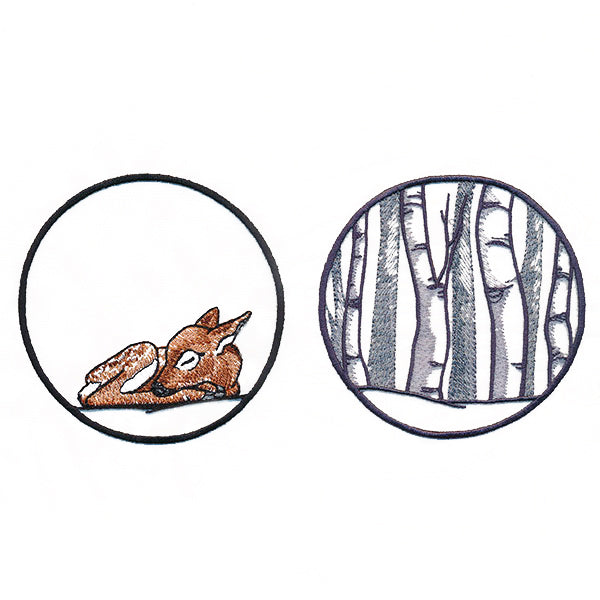 Winter Woodland Fawn Shadowbox (Organza)