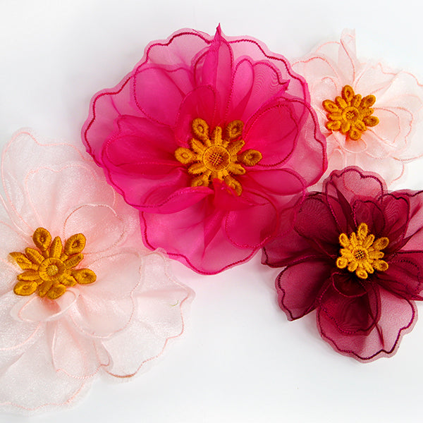 3D Organza Peony (Freestanding Organza)