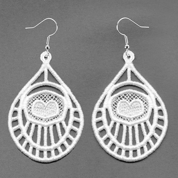 Fashioned for You Peacock Earrings (Lace)