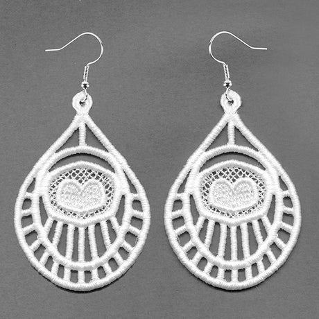 Fashioned for You Peacock Earrings (Lace)