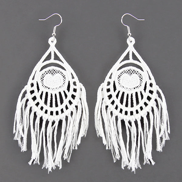 Fashioned for You Peacock Earrings (Lace)