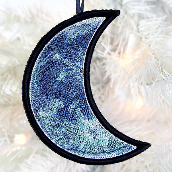 Into the Cosmos Crescent Moon (In-the-Hoop)