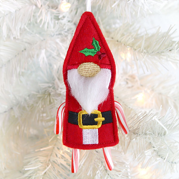 Gnome Double Candy Cane Holder (In-the-Hoop)