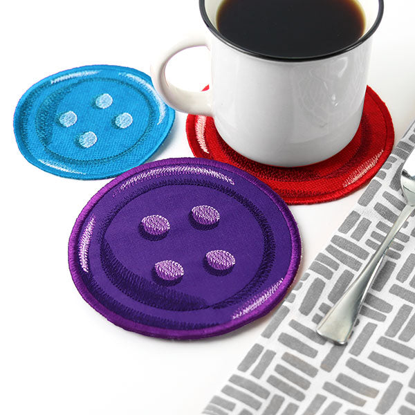 Cute as a Button Coaster (In-the-Hoop)