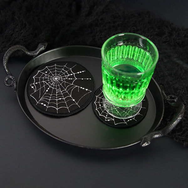 Spiraling Spiderwebs Coaster (In-the-Hoop)