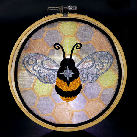 Bee & Honeycomb Shadowbox (Organza)