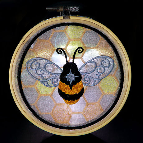 Bee & Honeycomb Shadowbox (Organza)