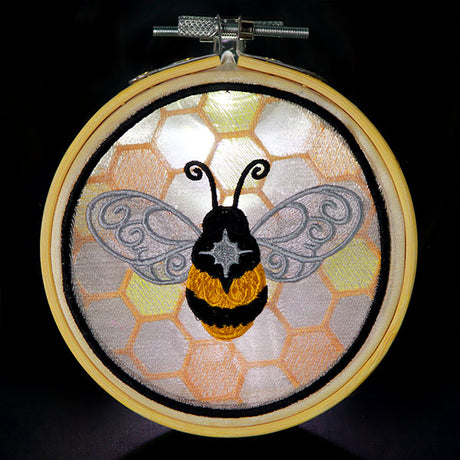 Bee & Honeycomb Shadowbox (Organza)