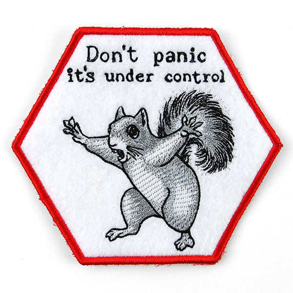 Don't Panic Squirrel Coaster (In-the-Hoop)