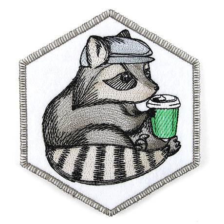 Java Loving Raccoon Coaster (In-the-Hoop)