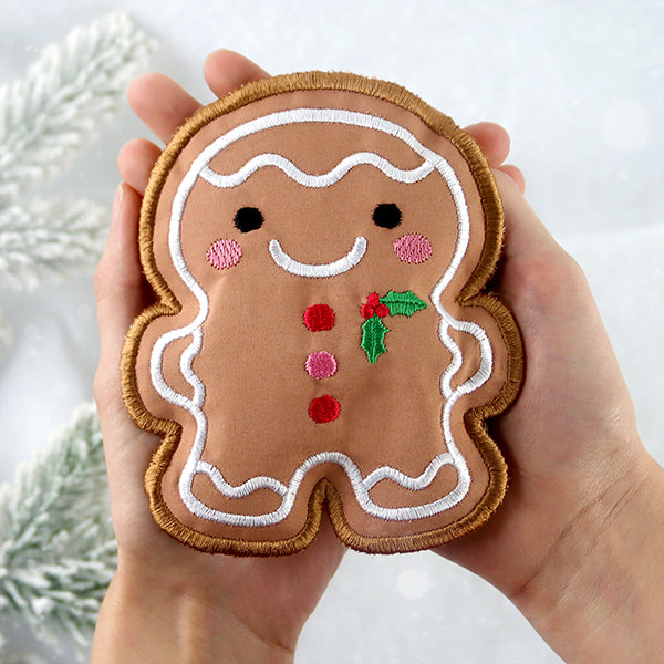 Gingerbread Man Handwarmer (In-the-Hoop)
