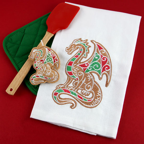 Stuffed Gingerbread Dragon (In-the-Hoop)