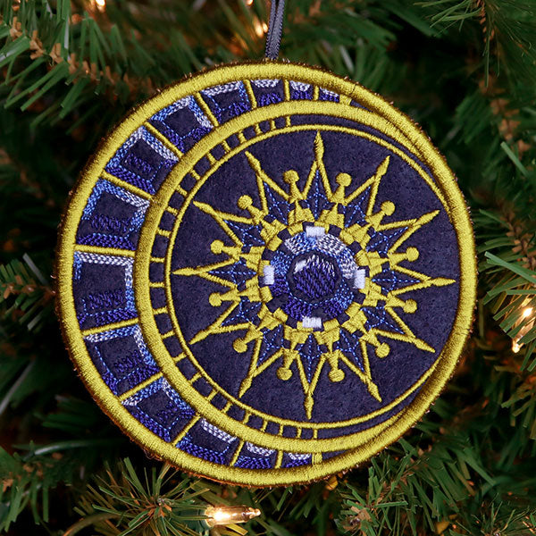Sun and Moon Celestial Ornament (In-the-Hoop)