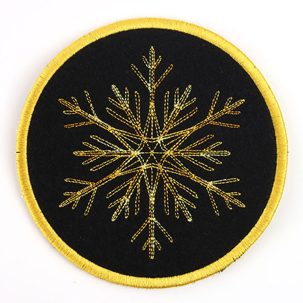 Elements of Winter Snowflake Coaster 4 (In-the-Hoop)