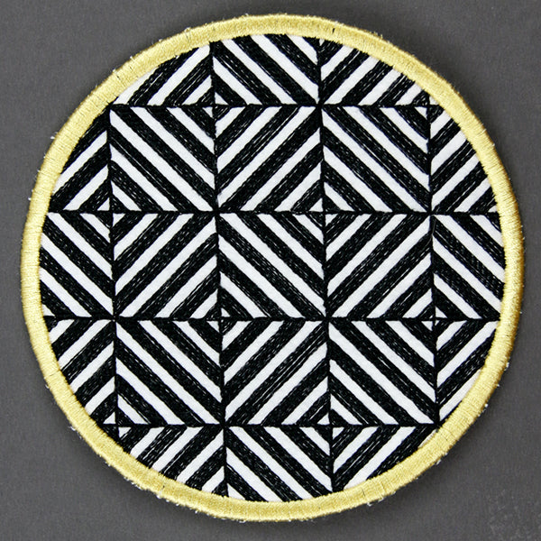 Optical Illusion Circle Coaster 5 (In-the-Hoop)