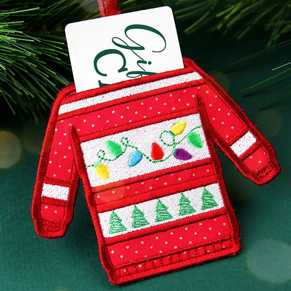 Ugly Sweater Gift Card Holder (In-the-Hoop)