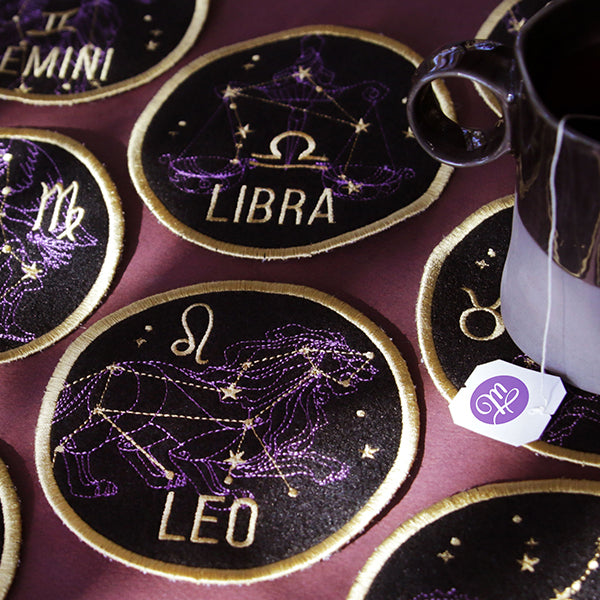 Zodiac Constellations Coaster - Libra (In-the-Hoop)