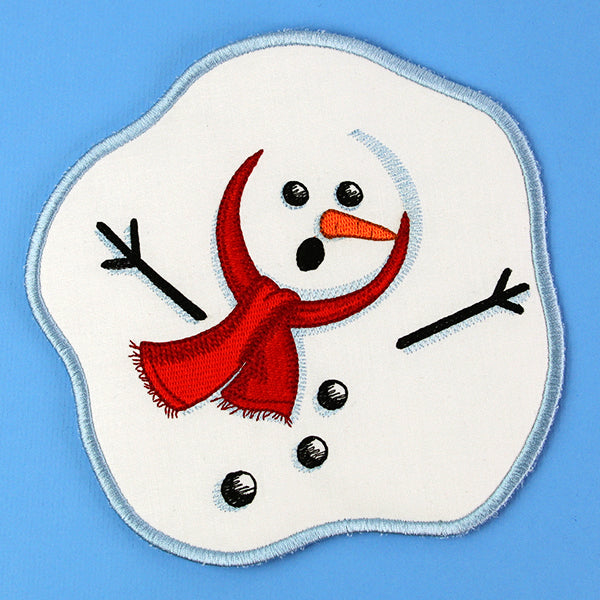 Oh Ho Ho No Melting Snowman Coaster (In-the-Hoop)