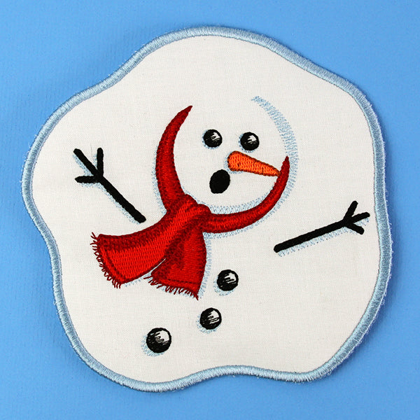 Oh Ho Ho No Melting Snowman Coaster (In-the-Hoop)