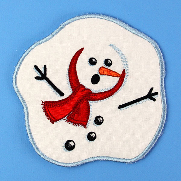 Oh Ho Ho No Melting Snowman Coaster (In-the-Hoop)