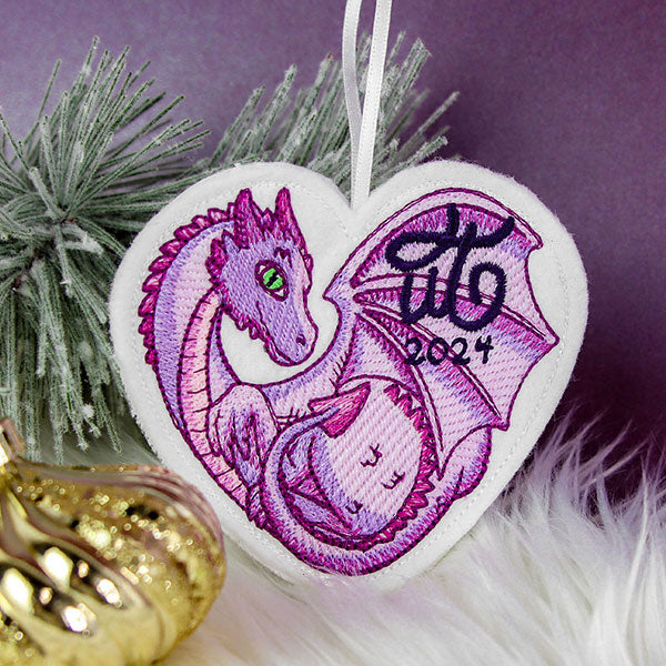 Urban Threads Collectible Ornament - 2024 Dragon Heart (In-the-Hoop)