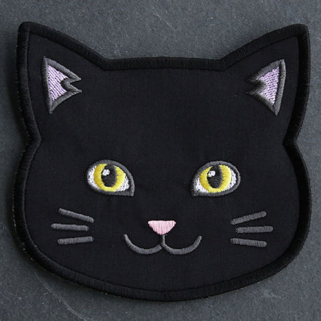 Cat Face Coasters - Solid Color (In-the-Hoop)