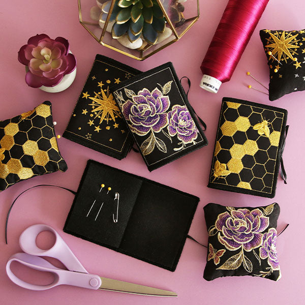 Gilded Honeycomb Needle Book (In-the-Hoop)