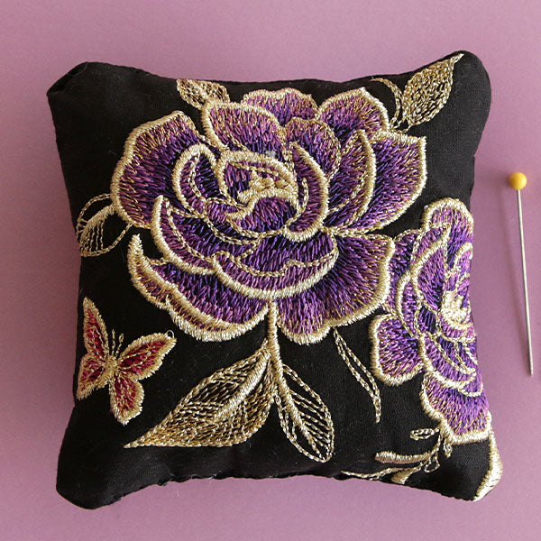 Glimmering Garden Pillow Pincushion (In-the-Hoop)